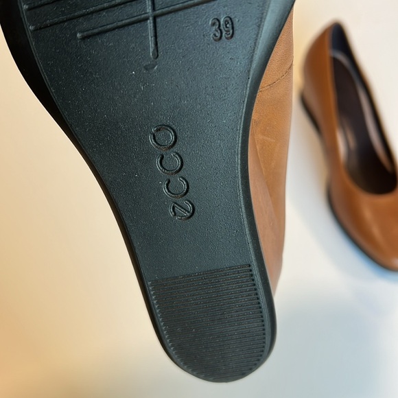 Ecco - 39, camel/tan wedge comfort shoes - Picture 4 of 7